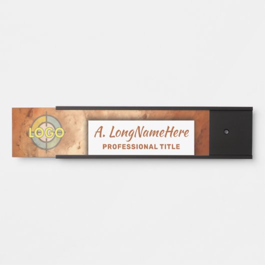 暖色オレンジモダンの銘板プロフェッショナル事務所 サインプレート (正面)