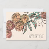 暖色カーネーション花植物芸術 カード (正面)