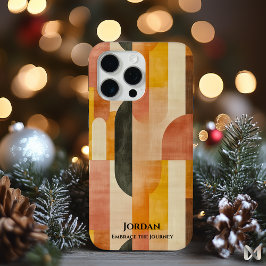 暖色グラデーション抽象芸術電話ケース – レトロエレガンス iPhone 15 PRO MAXケース