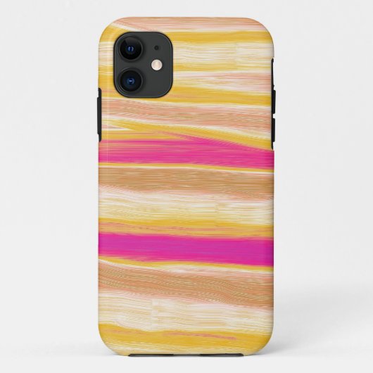 暖色ストライプグラフィックアート Case-Mate iPhoneケース (裏面)