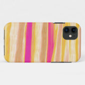 暖色ストライプグラフィックアート Case-Mate iPhoneケース (裏面(横))