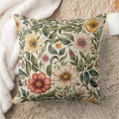 暖色バラ植物学 クッション (ブランケット)