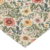 暖色バラ植物学 ショートテーブルランナー (コーナー)