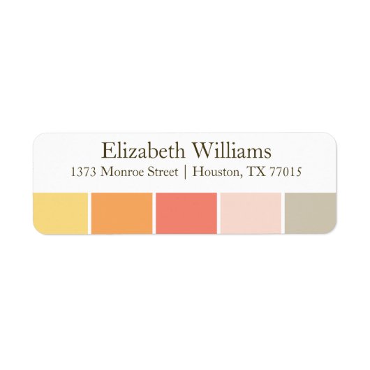 暖色ブロック ラベル (正面)