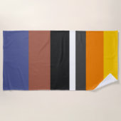 暖色使い慣れた水平長方形 ビーチタオル (正面)