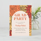 暖色大型フローラアーチ 招待状 (スタンド正面)