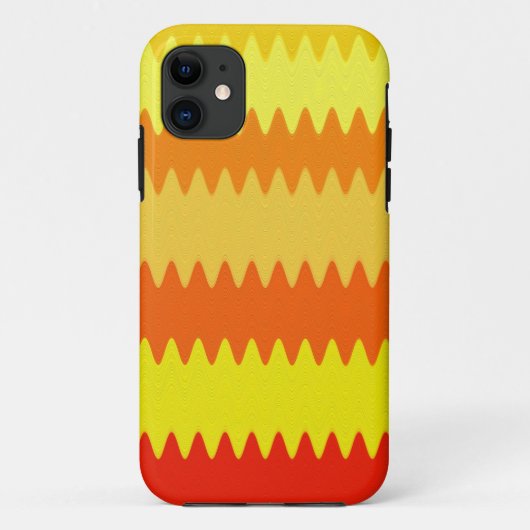 暖色山形ストライプ色 Case-Mate iPhoneケース (裏面)