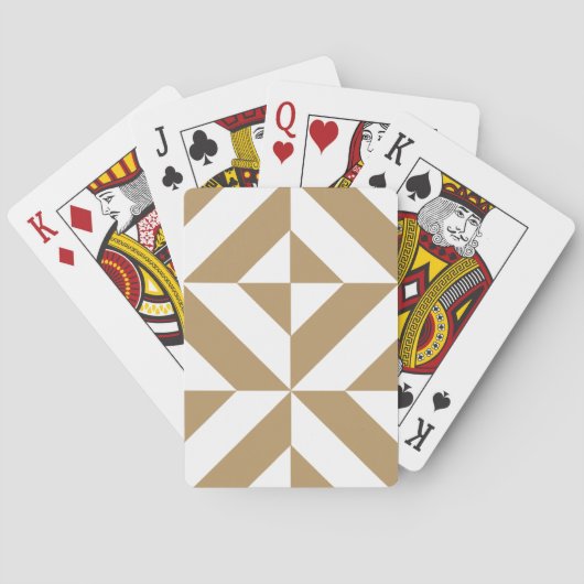 暖色幾何学模様Decoキューブパターン トランプ (裏面)
