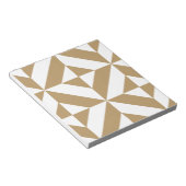 暖色幾何学模様Decoキューブパターン ノートパッド (アングル)