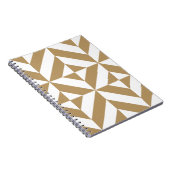 暖色幾何学模様Decoキューブパターン ノートブック (右側)