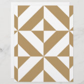 暖色幾何学的デコキューブスクラップブック紙 (正面/裏面)