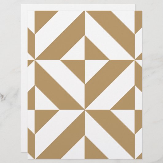 暖色幾何学的デコキューブスクラップブック紙 (正面/裏面)