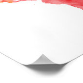 暖色水のカラーワールドマップ ポスター (角)