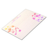 暖色水彩花が並ぶ ノートパッド (アングル)