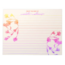 暖色水彩花が並ぶ