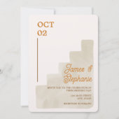 暖色牧場の結婚結婚式招待状 招待状 (正面)