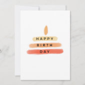 暖色蝋燭の誕生日カード サンキューカード (正面)