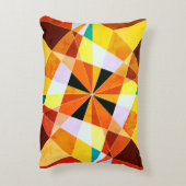 暖色角度クール幾何形状 アクセントクッション (裏面(縦))