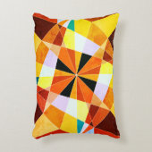 暖色角度クール幾何形状 アクセントクッション (正面(垂直))