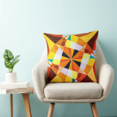 暖色角度クール幾何形状 クッション (椅子)