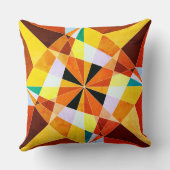暖色角度クール幾何形状 クッション (裏面)