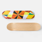 暖色角度クール幾何形状 スケートボード (横)