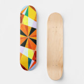 暖色角度クール幾何形状 スケートボード (正面)
