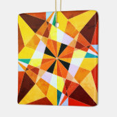 暖色角度クール幾何形状 セラミックオーナメント (左)