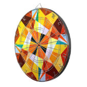 暖色角度クール幾何形状 ダーツボード (正面右)