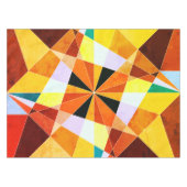 暖色角度クール幾何形状 テーブルクロス (正面(横))