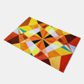 暖色角度クール幾何形状 ドアマット (アングル)