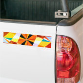 暖色角度クール幾何形状 バンパーステッカー (トラック上)