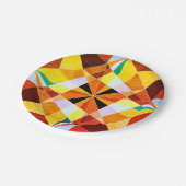 暖色角度クール幾何形状 ペーパープレート (アングル)