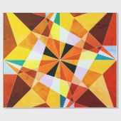 暖色角度クール幾何形状 ラッピングペーパー (フラット)