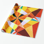 暖色角度クール幾何形状 ラッピングペーパー (アンロールド)