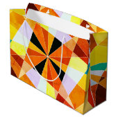 暖色角度クール幾何形状 ラージペーパーバッグ (裏面アングル)