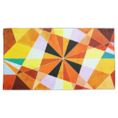 暖色角度クール幾何形状 枕カバー (正面右)