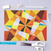 暖色角度クール幾何形状 薄葉紙 (クラフト)