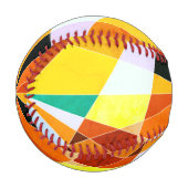 暖色角度クール幾何形状 野球ボール (正面左)