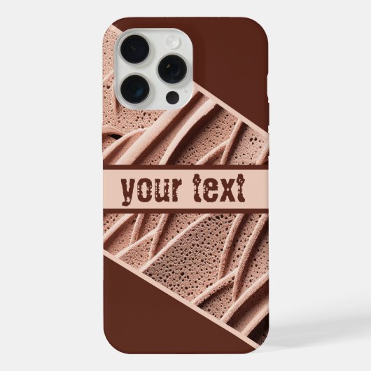 暖色調の抽象テクスチャー表面 iPhoneケース (裏面)