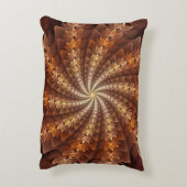 暖色、フラクタルトリップ（幻覚体験）のようなアモダンートパターン アクセントクッション (裏面(縦))