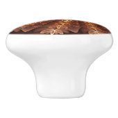 暖色、フラクタルトリップ（幻覚体験）のようなアモダンートパターン セラミックノブ (側面)