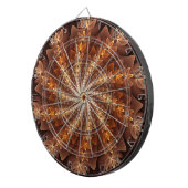 暖色、フラクタルトリップ（幻覚体験）のようなアモダンートパターン ダーツボード (正面右)