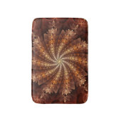 暖色、フラクタルトリップ（幻覚体験）のようなアモダンートパターン バスマット (正面縦)