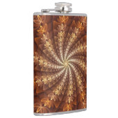 暖色、フラクタルトリップ（幻覚体験）のようなアモダンートパターン フラスク (右)