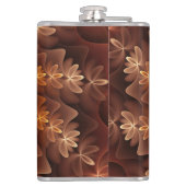 暖色、フラクタルトリップ（幻覚体験）のようなアモダンートパターン フラスク (裏面)