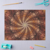 暖色、フラクタルトリップ（幻覚体験）のようなアモダンートパターン 薄葉紙 (クラフト)