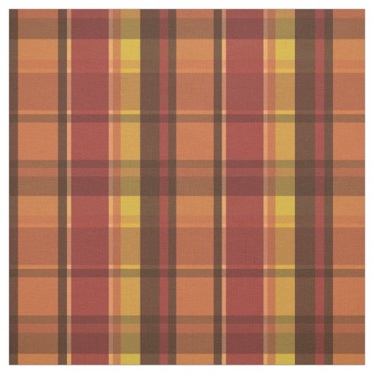 暖色 秋のテーマ 格子縞模様 ファブリック (見本)