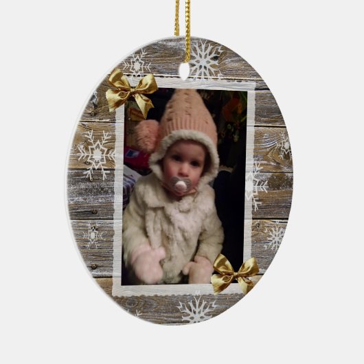 暖魅力的かい休日フォトオーナメント セラミックオーナメント (右)