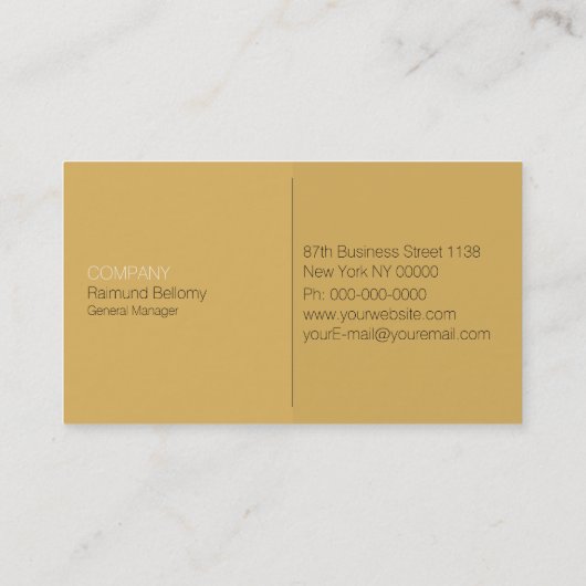 暖黄色の名刺 名刺 (裏面)
